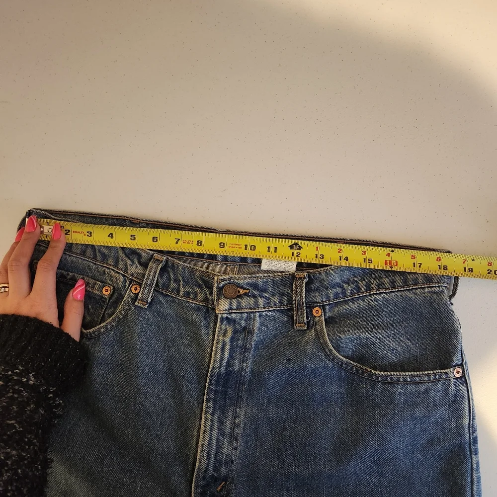 Vintage 90s Levis 550 Light Wash Relaxed Fit Tapered Leg Jeans Plus Size 38 16 - Picture 10 of 12